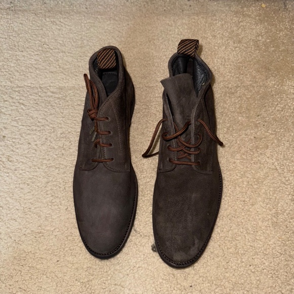 Billy Reid Dark Brown Suede Boots Vibram Soles (NIB) - Picture 5 of 6